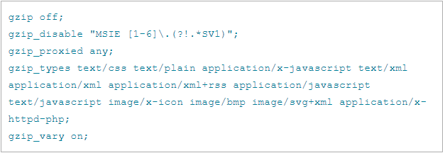 lỗi cài đặt nén Gzip 