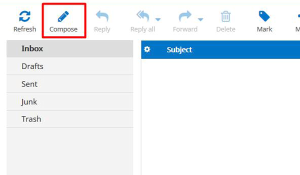 Nhấn chọn “Compose” để soạn Email mới. 