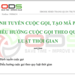 Định Tuyến cuộc Gọi, Tạo Mã Pin, Điều Hướng Cuộc Gọi Theo Quy Luật Thời Gian