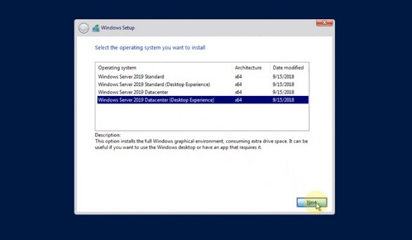 Windows server 2019 standard