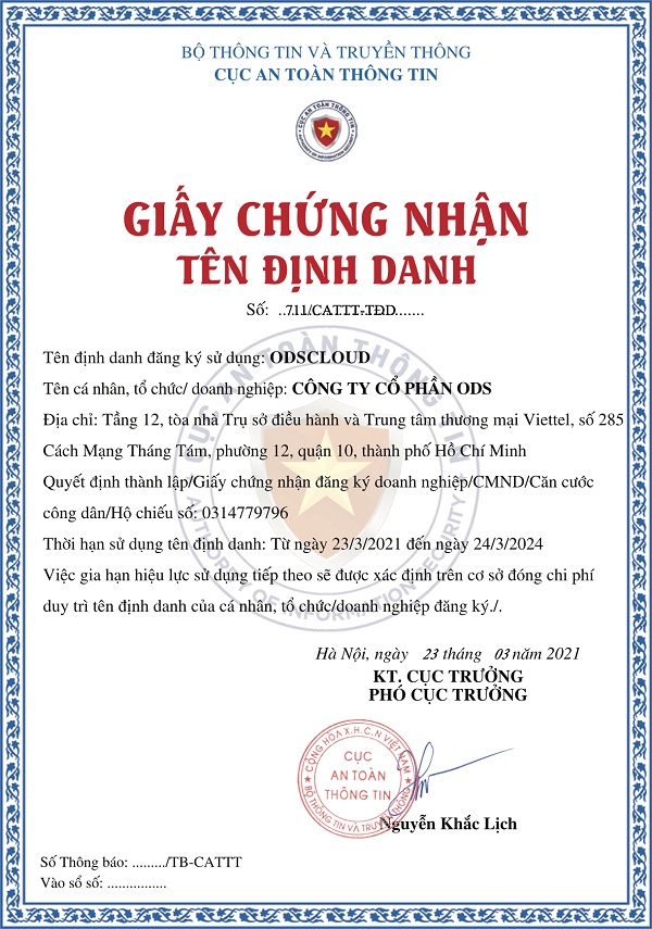 giấy chứng nhận brandname