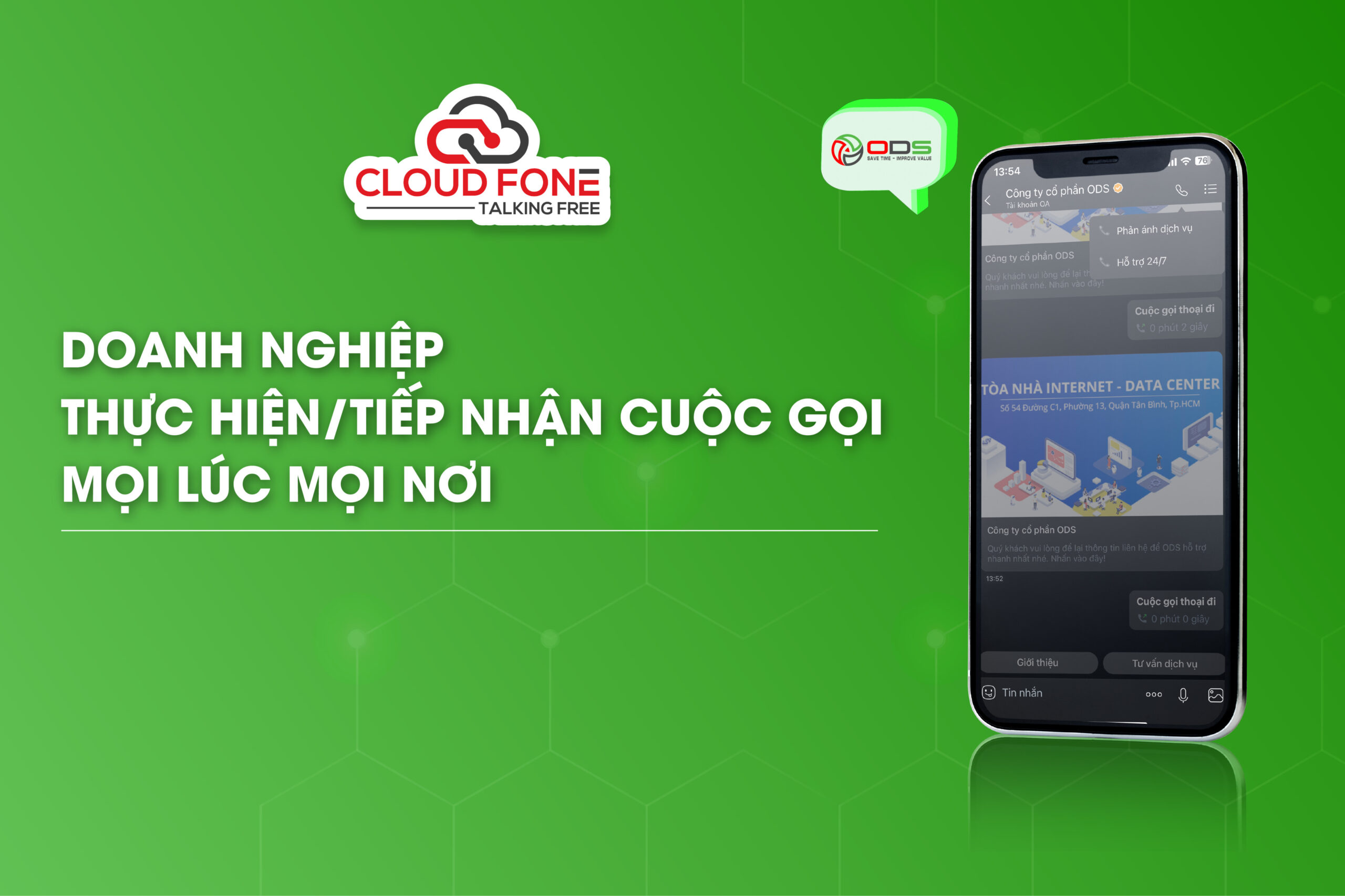 Doanh nghiệp dễ dàng thực hiện/ tiếp nhận cuộc gọi với CloudFone
